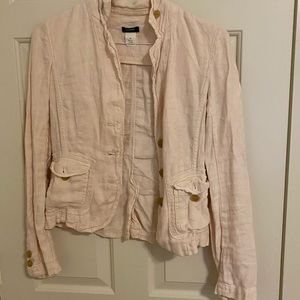 J. Crew Pink Linen Jacket
